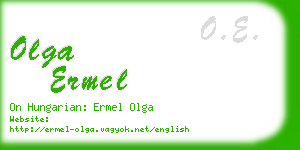 olga ermel business card